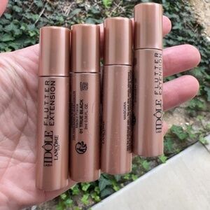4 x Lancome Lash Idole Flutter Extension Mascara Deluxe Sample, True Black 2ml*4